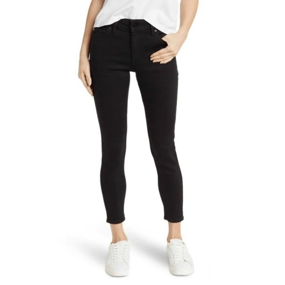Tahari Olivia Mid-Rise Slim Straight Black Jeans Size 6 / 28‎